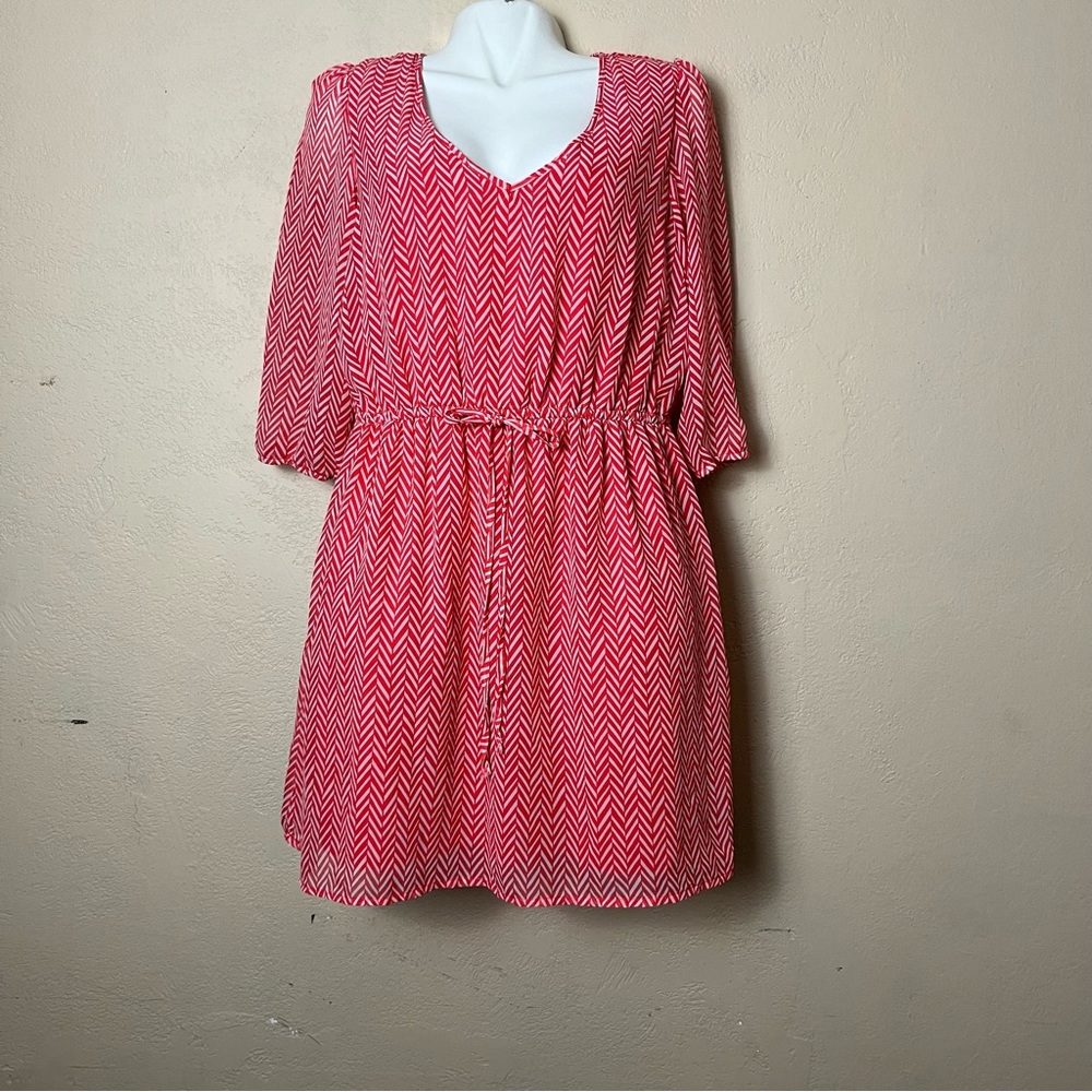 5 for $30 Be Bop women 3/4 sleeve orange/white dress size‎ XL